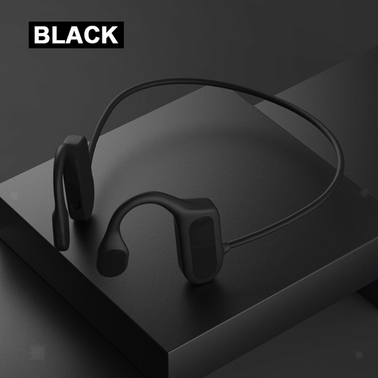 Bone Conduction Headphones Double Ears for Sport Running Jogging Black