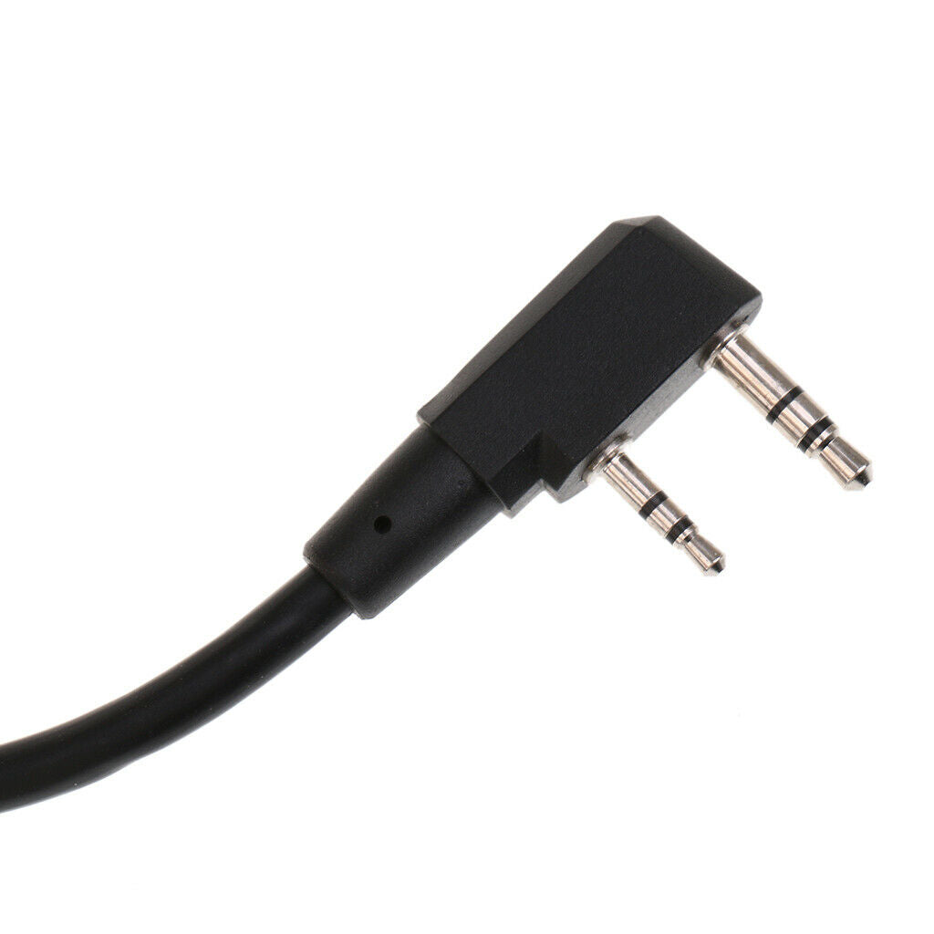 2 Pin Plug   U94 Headset Cable Adapter & PTT for Kenwood Radios