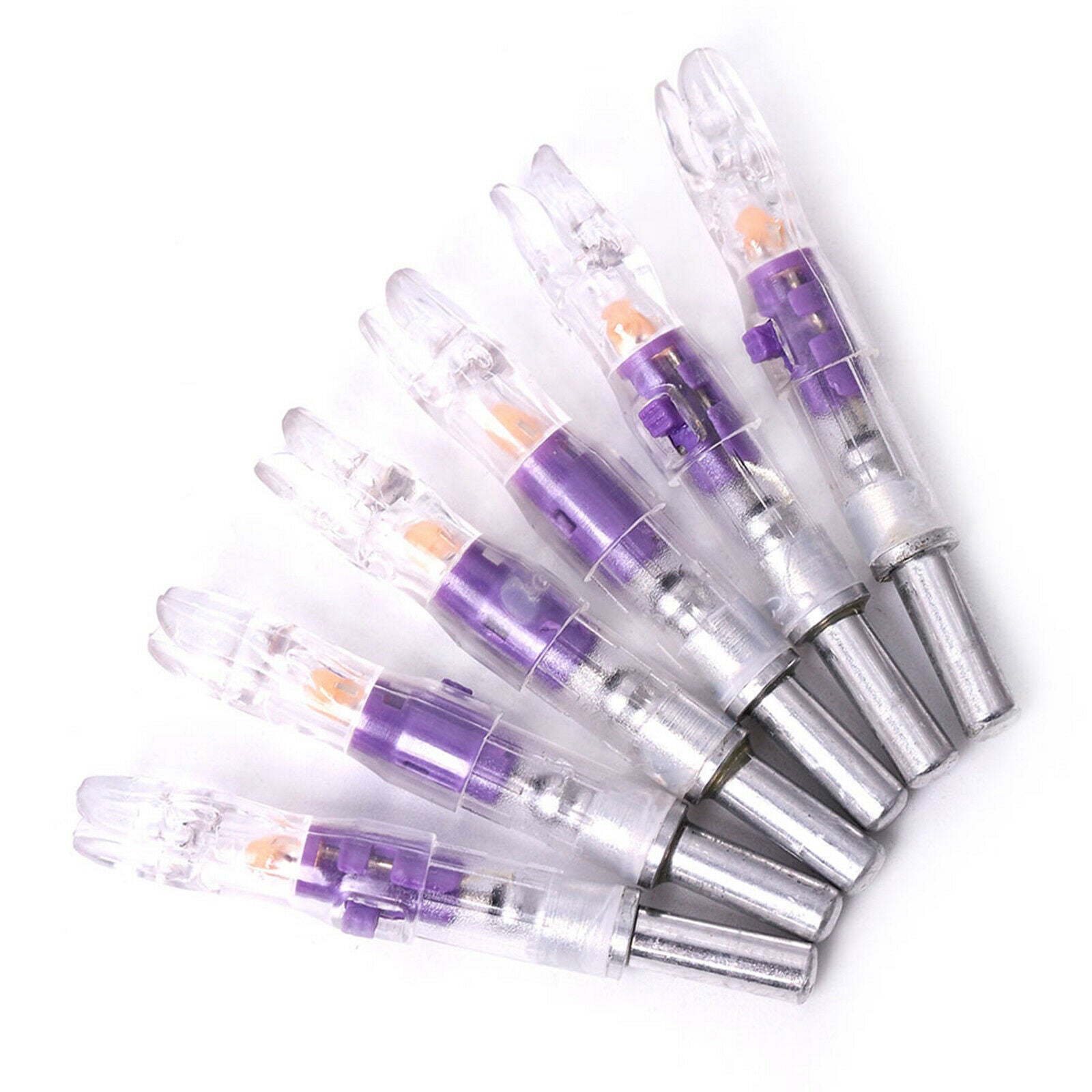 Hunting Luminous Lighted LED Arrow Nock Tail Fits 5.3mm Arrow Shaft Purple