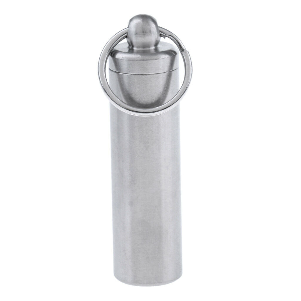 Waterproof Stainless Steel Capsule Pill Container Box Case