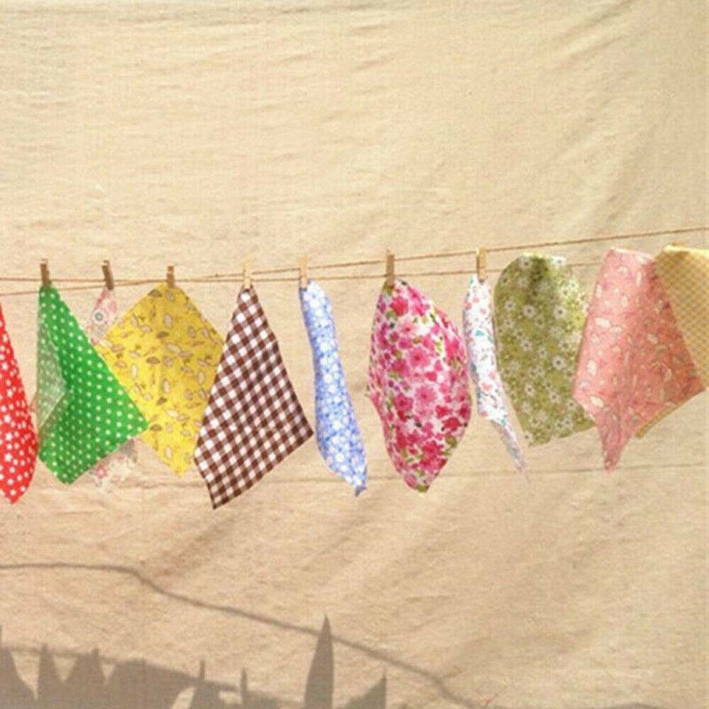 100 X DIY Assorted Pre Cut Charm 10X10cm Cotton Squares Quilt Fabric Quarter