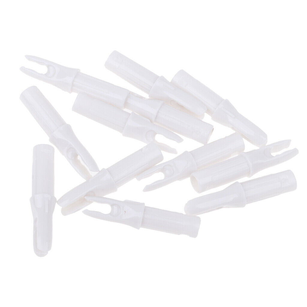12x Plastic Archery Arrow for Arrow Shaft Inner Diameter 6.2mm - White