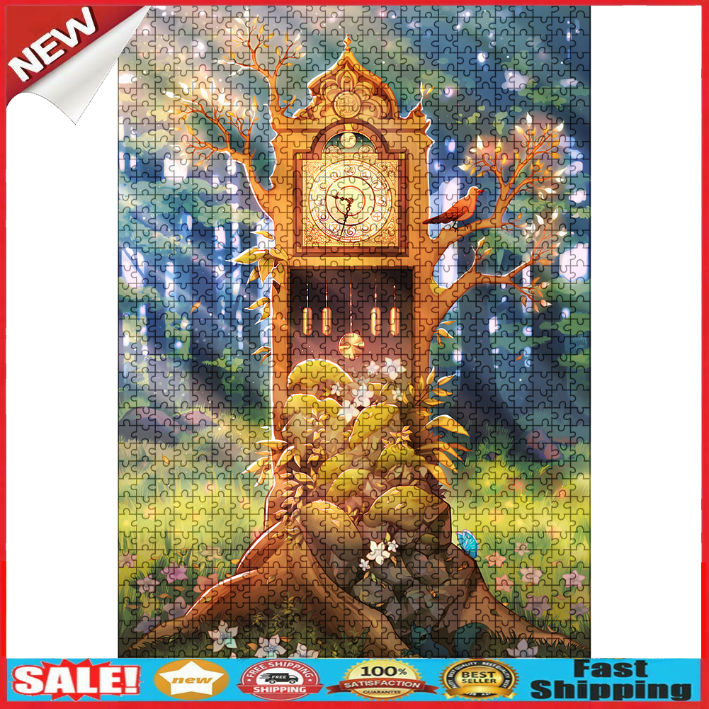 1000 Pieces DIY Tree Clock Puzzle Educational Learning Assembling Toys @