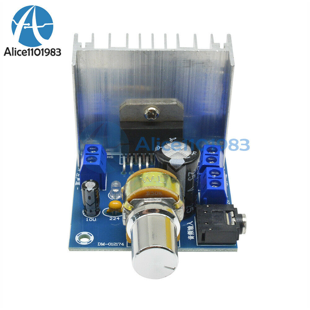 AC/DC 12V TDA7297 2x15W Digital Audio Amplifier Kit Dual-Channel Module for DIY