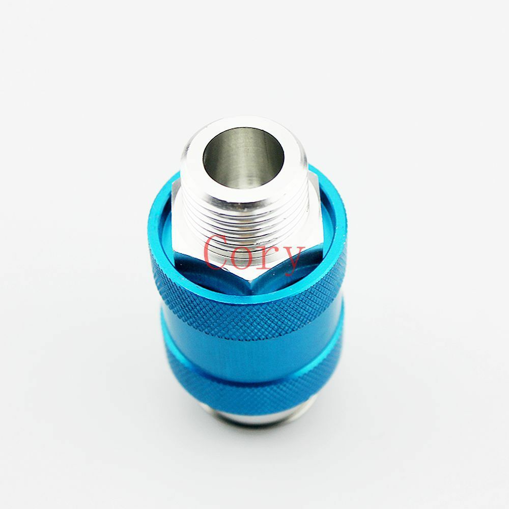 (1)Hand Slide Valve Male to Female 1/4"PT Thread Pneumatic Flow Control Aluminum