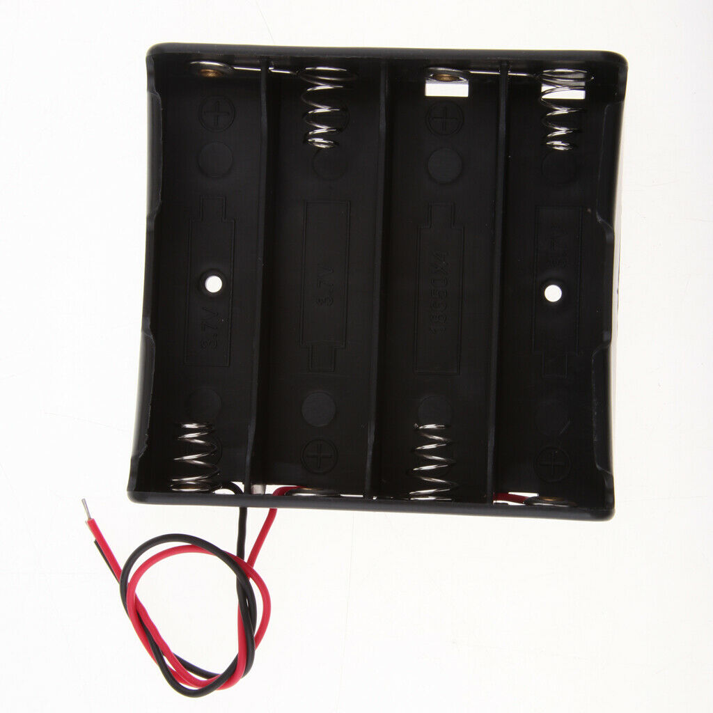 18650 Battery Holder Case, 4-Slot x 3.7V 18650 Batteries Storage Box Case with
