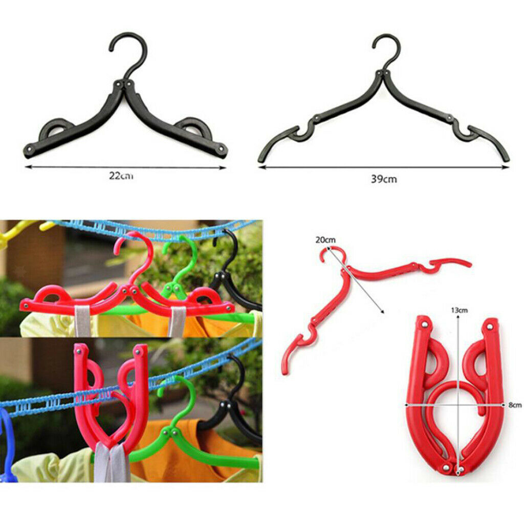 10Pcs Jacket Suit Shirt Folding Plastic Clothing Coat Hanger Portable Travel