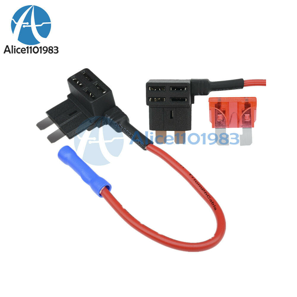 12V Car Add-a-circuit Fuse TAP Adapter Standard ATM APM Auto Blade Fuse Holder