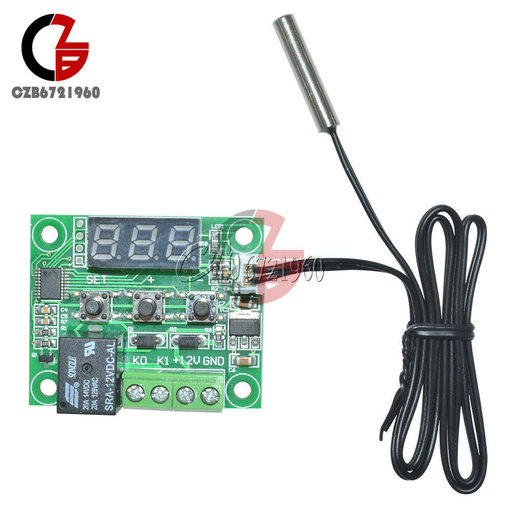 -50-110°C Red W1209 Digital thermostat Temperature Control Switch 12V + Sensor