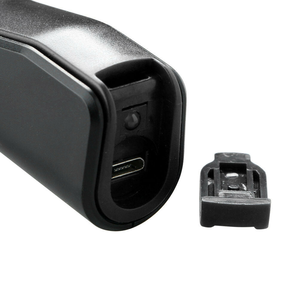 Portable COB LED Rechargeable Magnetic Pen Clip Hand Torch Work Light Black