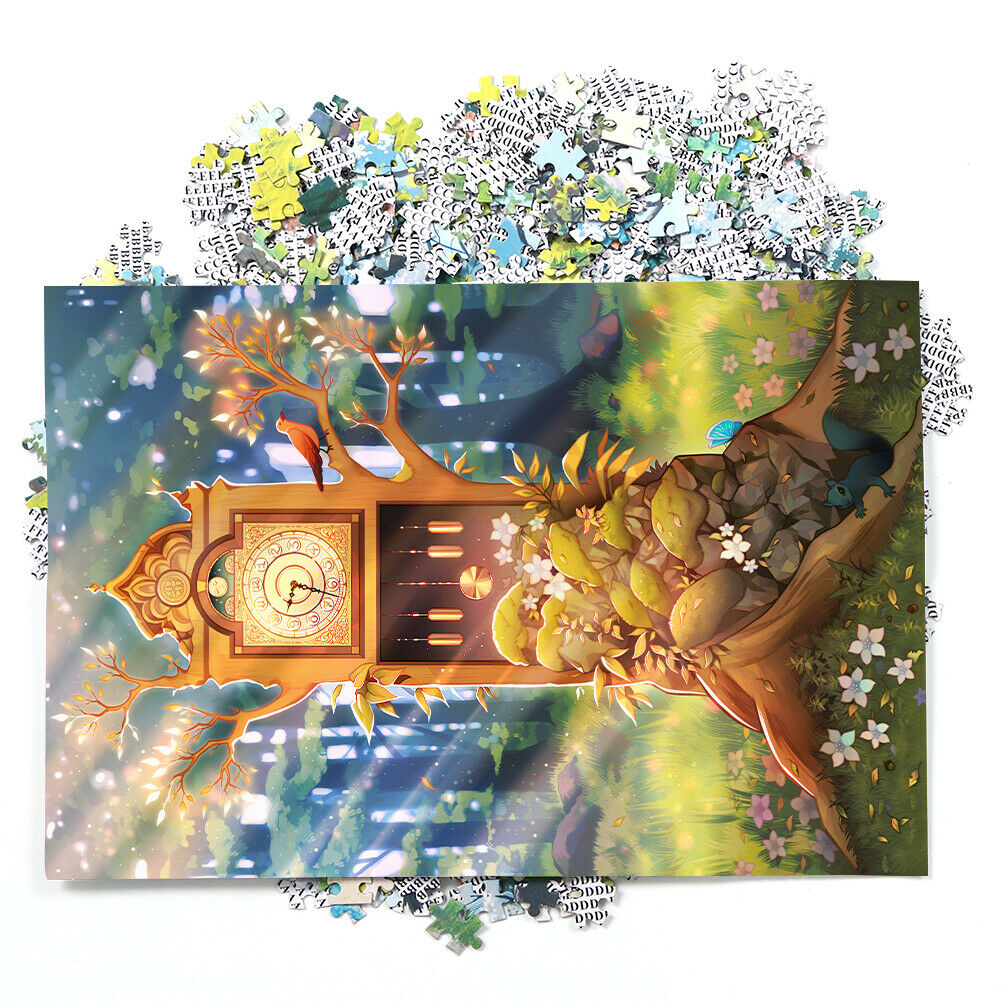 1000 Pieces DIY Tree Clock Puzzle Educational Learning Assembling Toys @