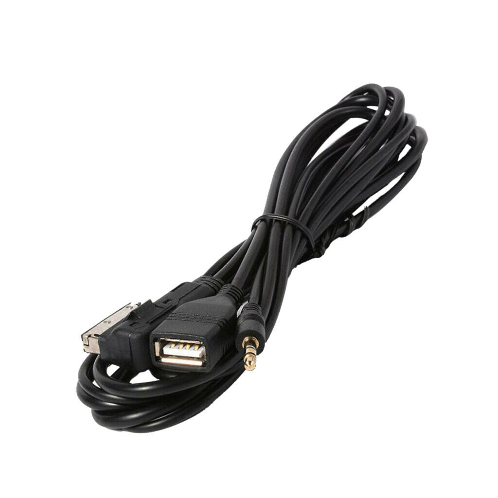 Car Media AMI MDI to Stereo 3.5mm Audio USB Female AUX Cable for Audi VW