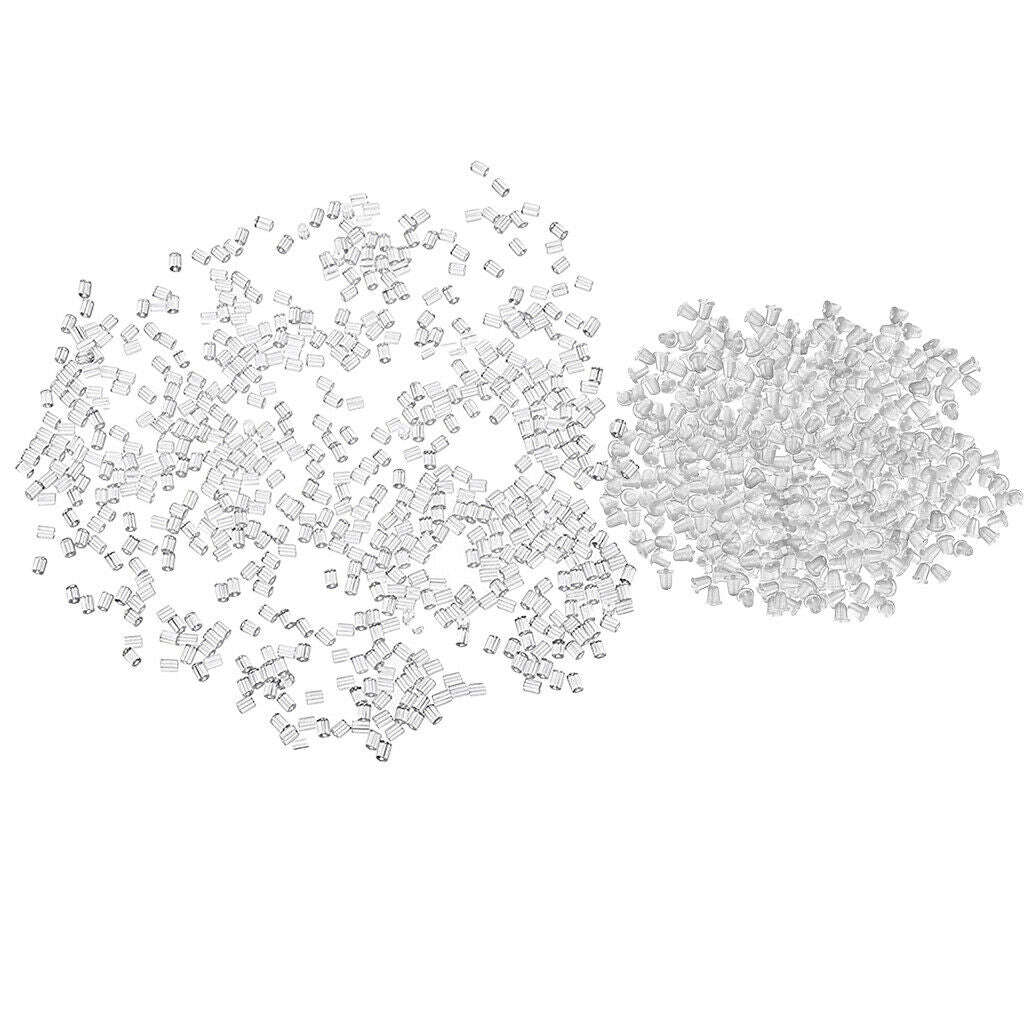 1000 pieces clear rubber earring safety backrests for craft