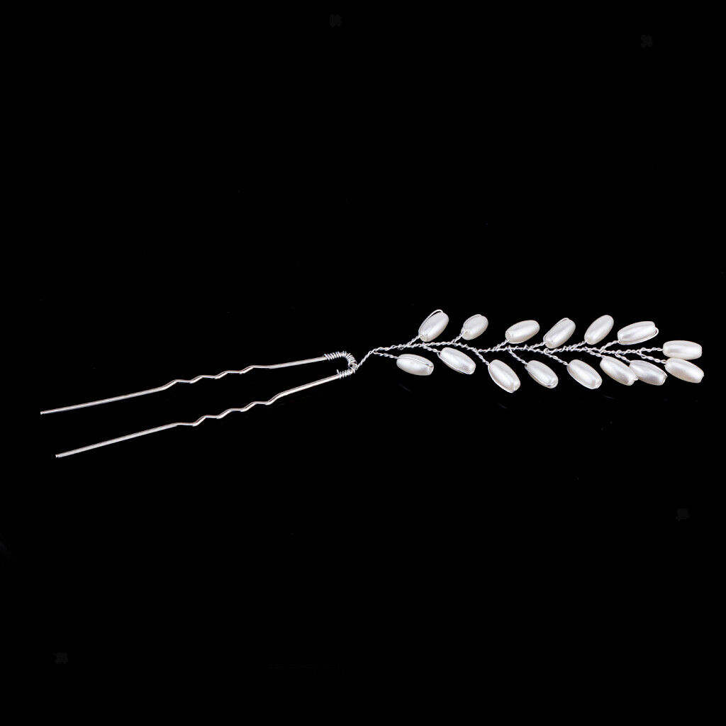 Bridal Hair Accessories White Leaf Barrette Hair Hoop Clip Hairpin Jewelry