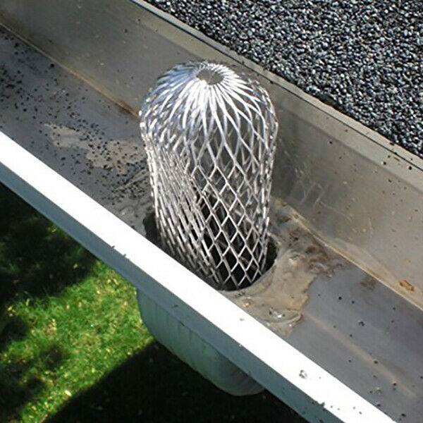 4Pcs Gutter Guard 3 Inch Expand Aluminum Filter Strainer Stops Blockage LeavesM3