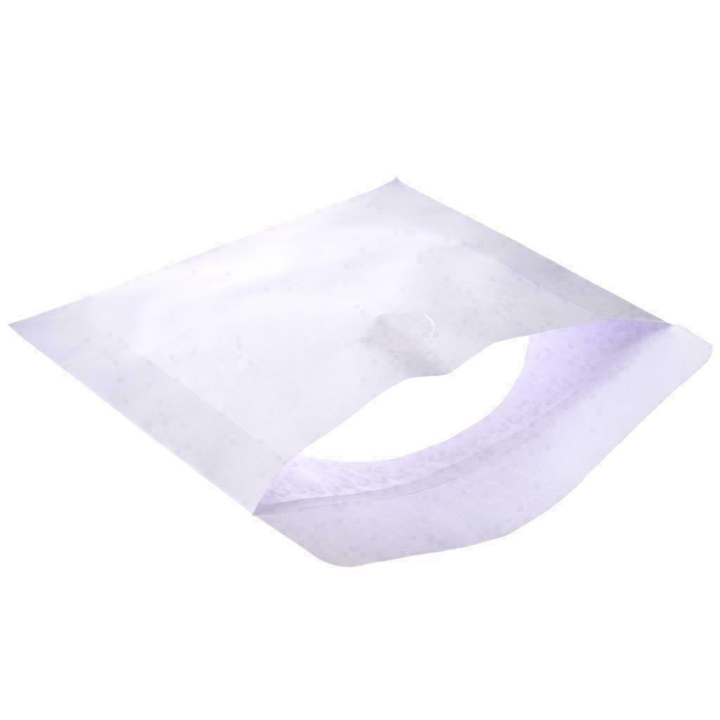 100 White Paper CD DVD Covers Sleeves Case Wallet Envelopes with Windows & Flap