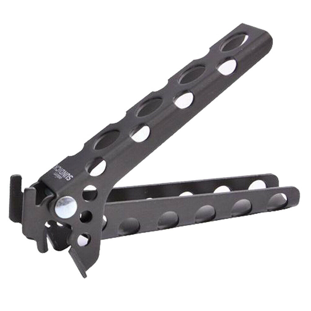 Camping Pot Pan Gripper Aluminum Pot Clamp Pan Handler Lifter Dark Gray
