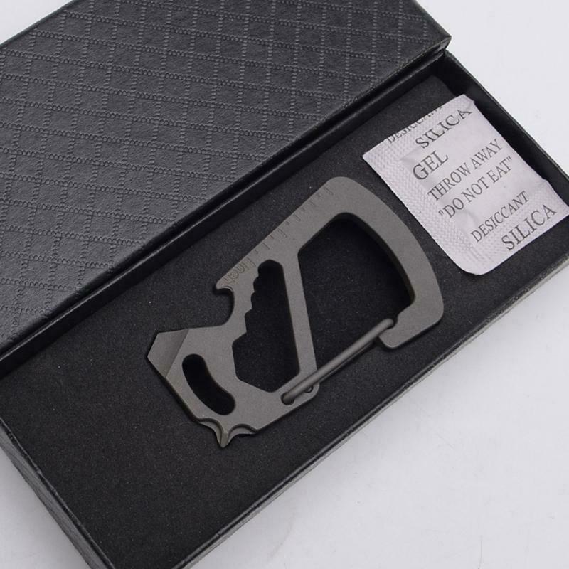 Titanium Alloy Spring Buckle Climbing Carabiners Multifunctional EDC Keychain