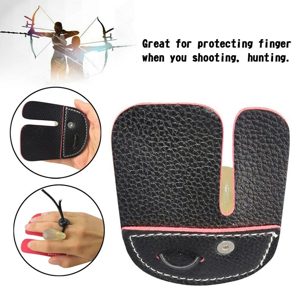 Archery Finger-Guard Hand Protector Gear Right Hand Recurve Bow Shoot Hunting PU