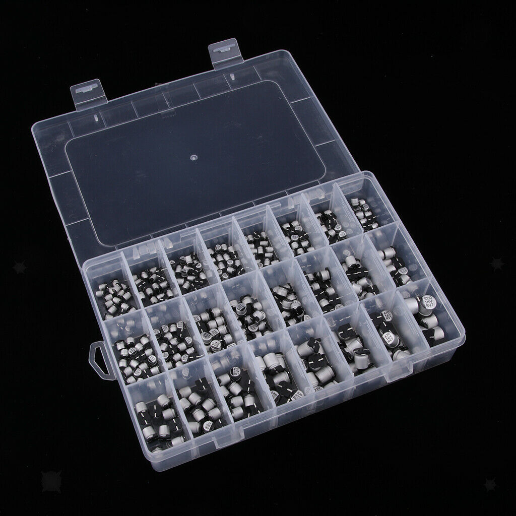400Pcs (1uF - 1000uF) SMD Aluminum Electrolytic Capacitors Assortment Kit