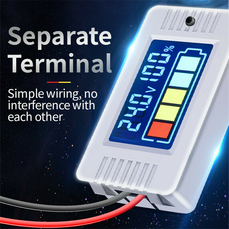 0-100V PZEM-023 Color LCD Panel Digital Voltmeter Electric Battery Detector New