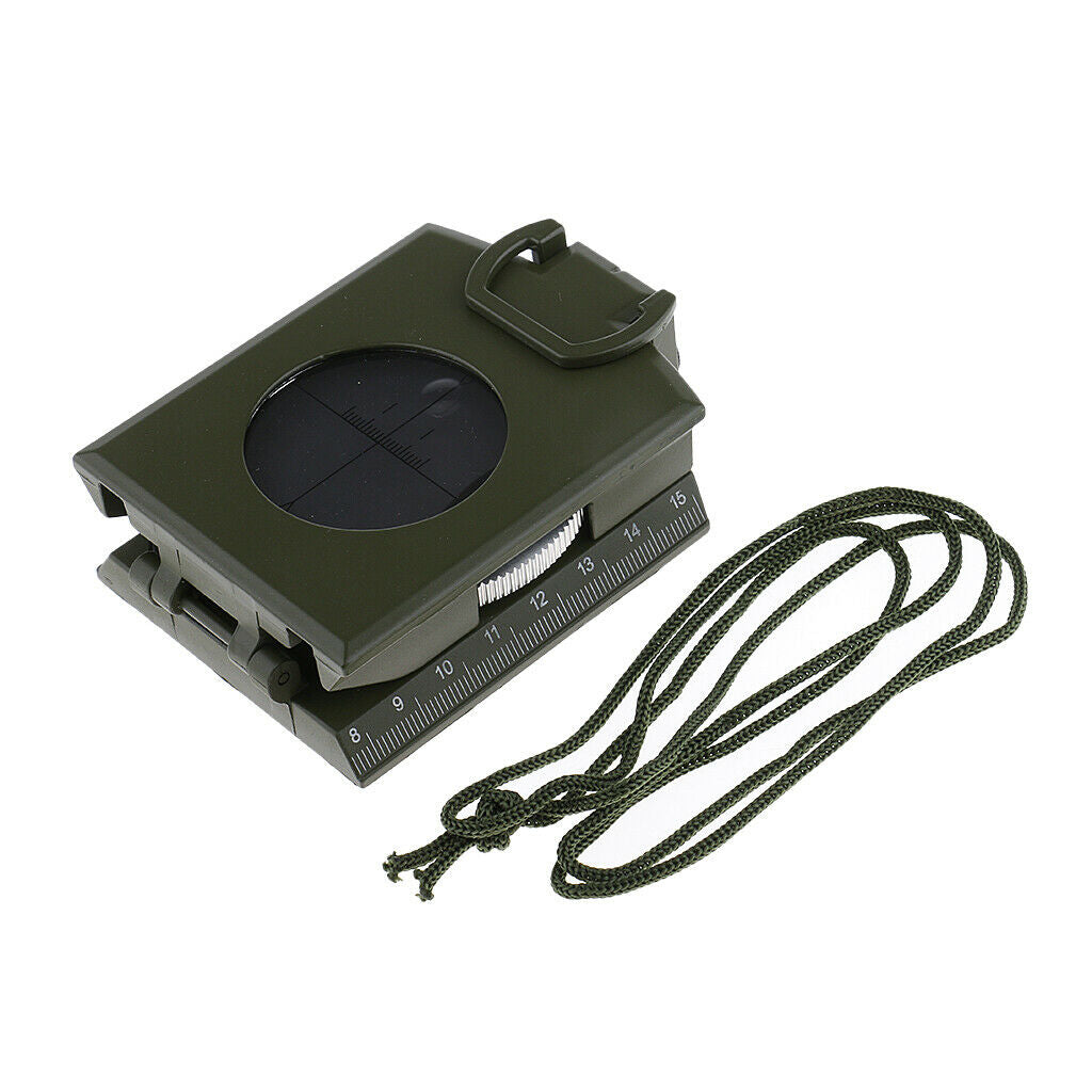 Pocket Army Geology Sighting Compass Inclinometer Hiking Satellite