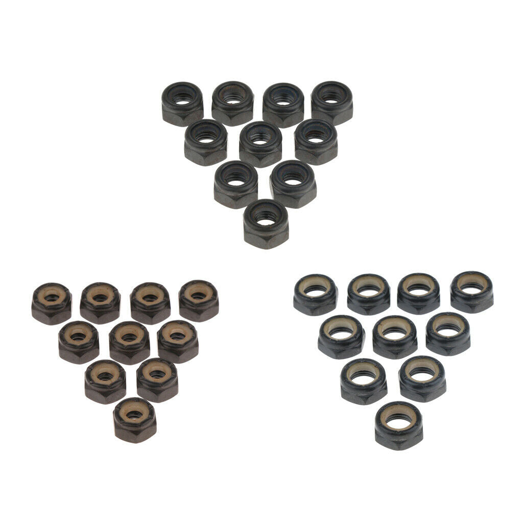 10x 5/8/10mm Skateboarding Hardware Replacement Longboard Kingpin - M5