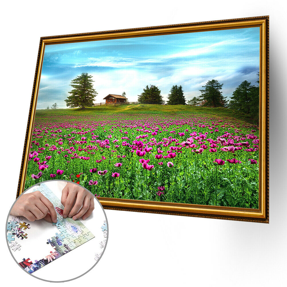 1000 Pieces DIY Paper Jigsaw Puzzle Sea of Flowers Assembling Picture Toys  @