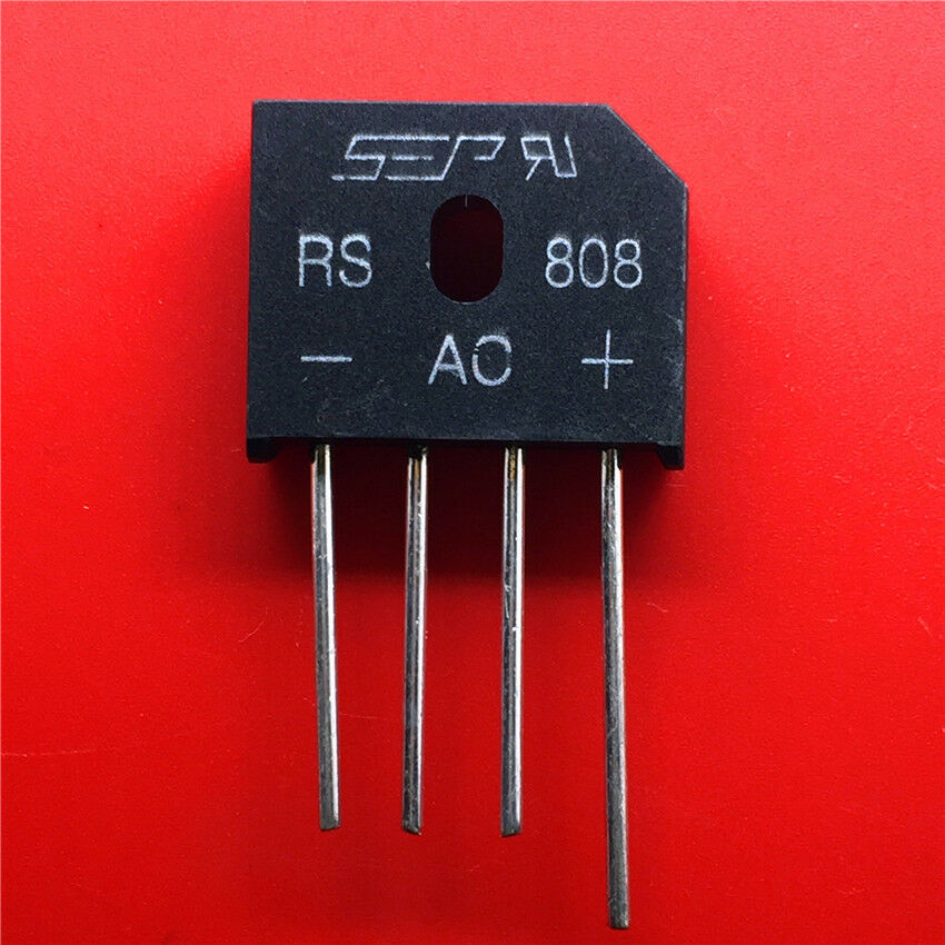 (10PCS) RS808 SINGLE-PHASE SILICON BRIDGE RECTIFIER 4 PIN