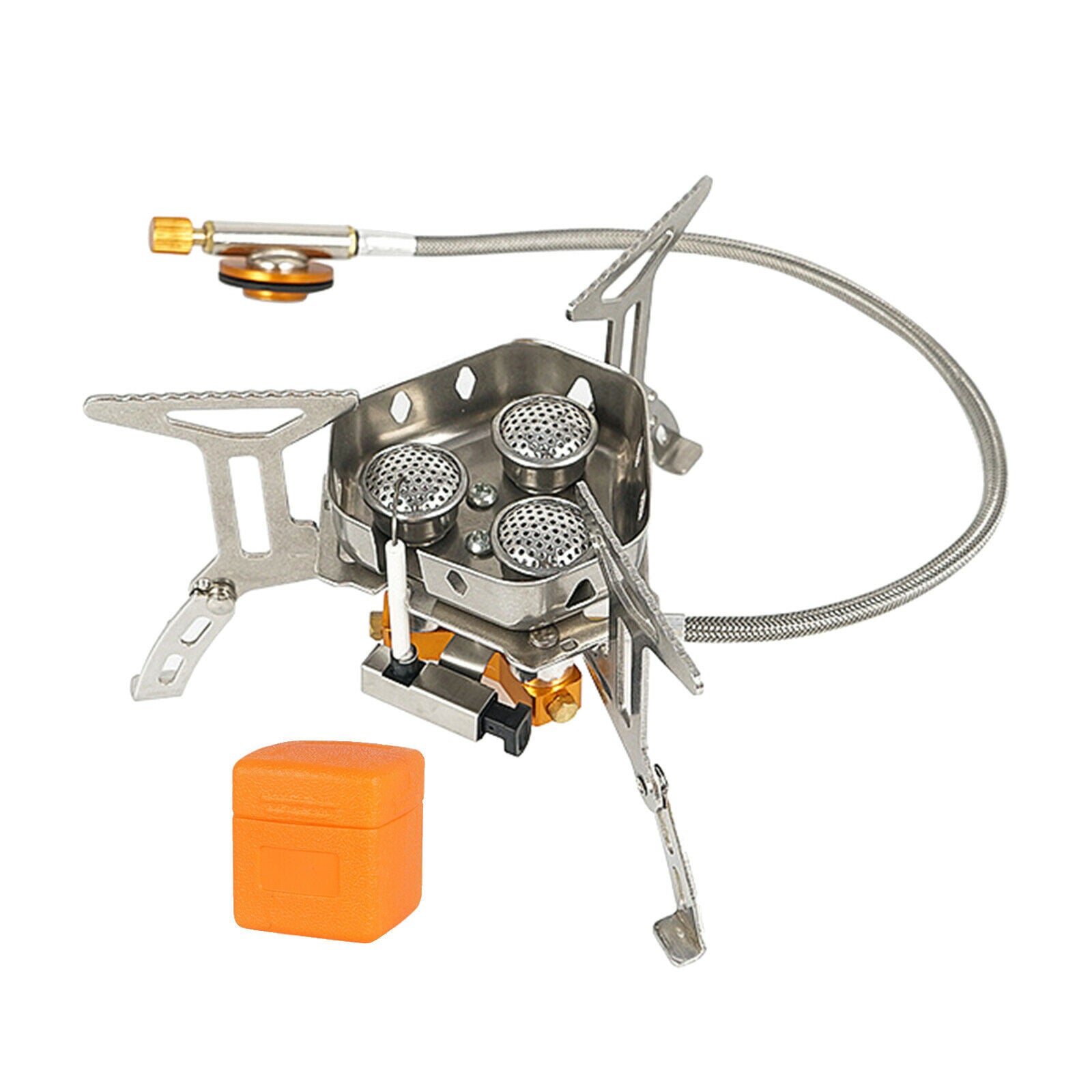 5800W Camping Gas Stove Cooking Tool Lightweight 3 Furnaces Heads for Travel