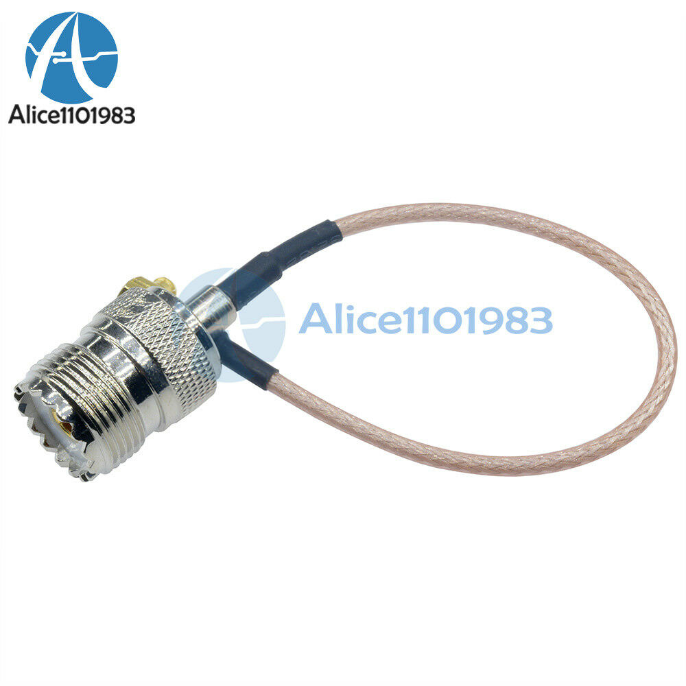 15cm Cable MCX Male Plug Right Angle To SO239 UHF Female Jack RG316 6in Pigtail