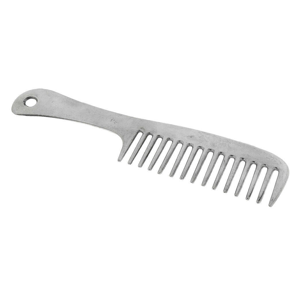 Stainless Steel Polished Horse Pony Grooming Comb Tools Currycomb Rustless