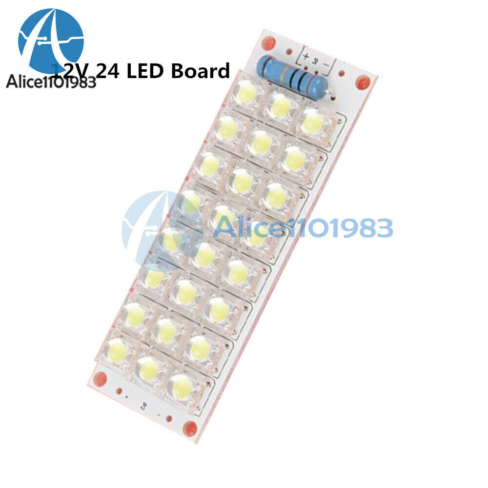 DC 12V 24-LED Super Bright White Piranha LED Board Night LED Lights Lamp