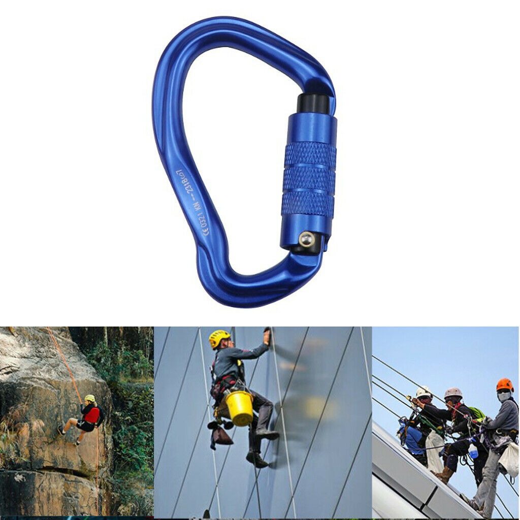 Heavy Duty Auto Locking Climbing Carabiner Clip Main Quickdraw Hammock Work