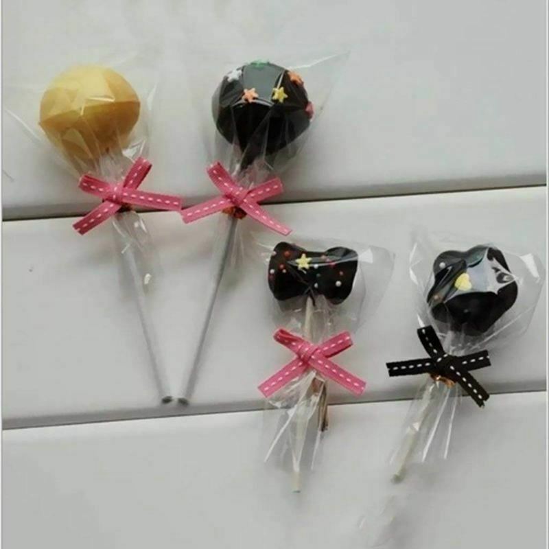 100 x Clear Cellofan Chocolate Lollipop Bag, 6cm x 10cm, Plastic E5H4H4