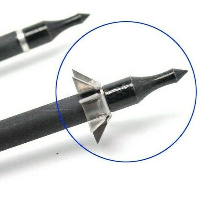 12*25Gr Archery Broadheads Arrow Heads 8Paw Hunting Points Stainless Steel Tipss