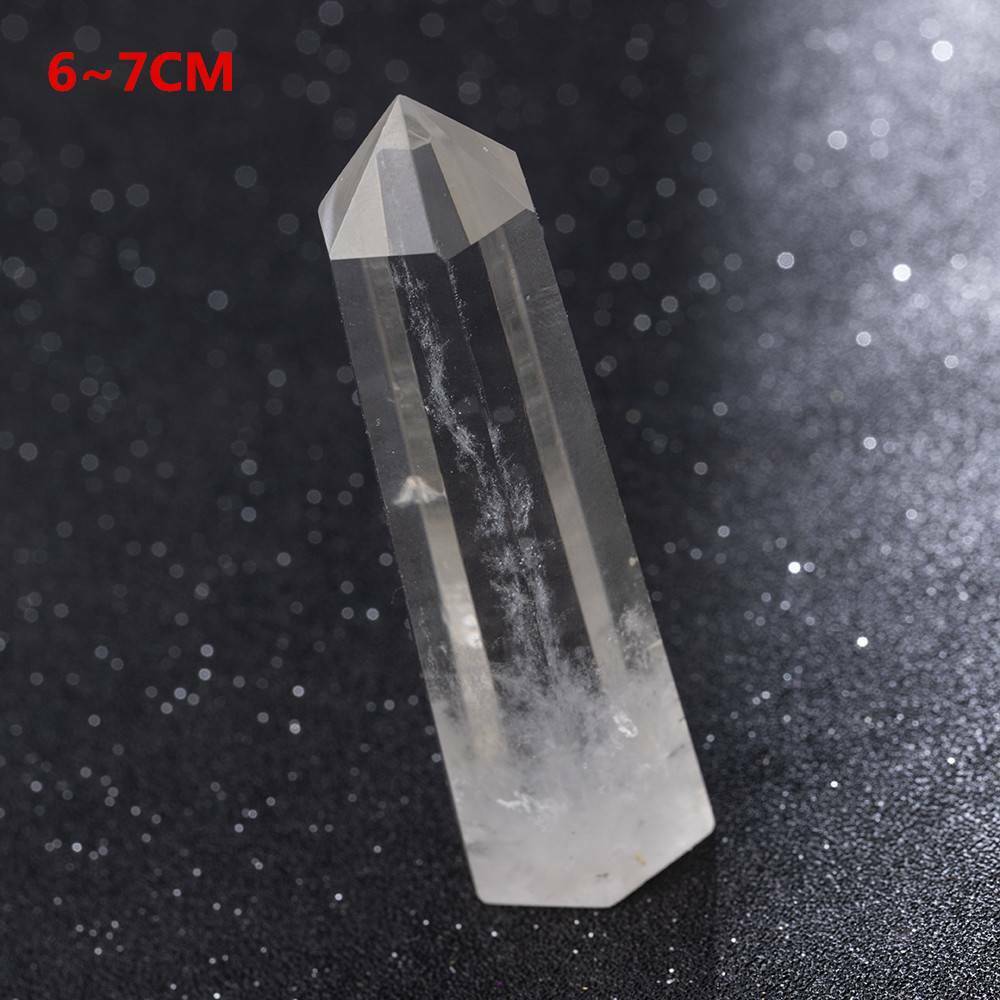 100% Clear Quartz Crystal Point (60-70mm) Natural Wand Specimen, Reiki Healing