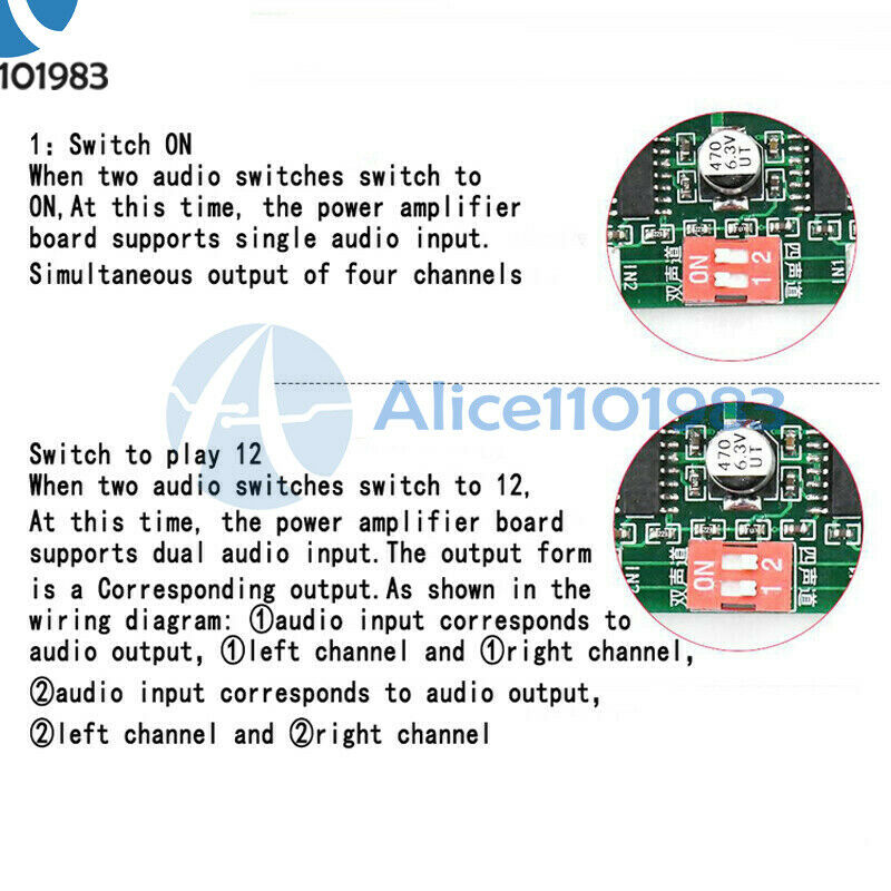 XH-A156 4-Channel PAM8403 Digital Power Amplifier Board USB 5V Power Supply
