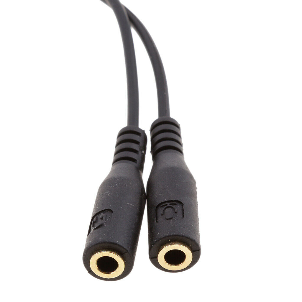 3.5mm Stereo Audio 2 in 1 Adapter Cable Audio Male to Female for PC Headset