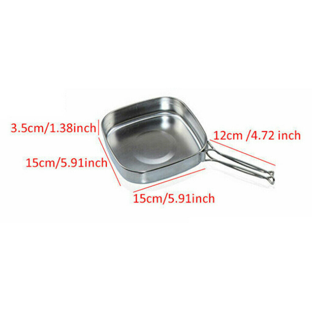 6x/Set Camping Cookware Cooking Frying Pans Long Handle Soup Tableware Sets