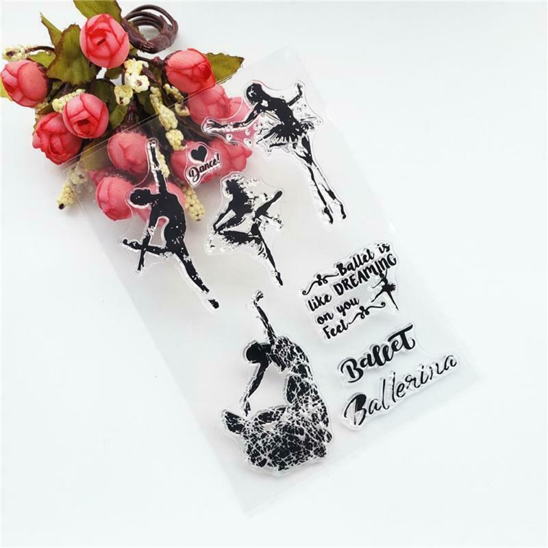 Ballet Ballerina Clear Stamps Transparent Seal Embossing Stamp for Card Making