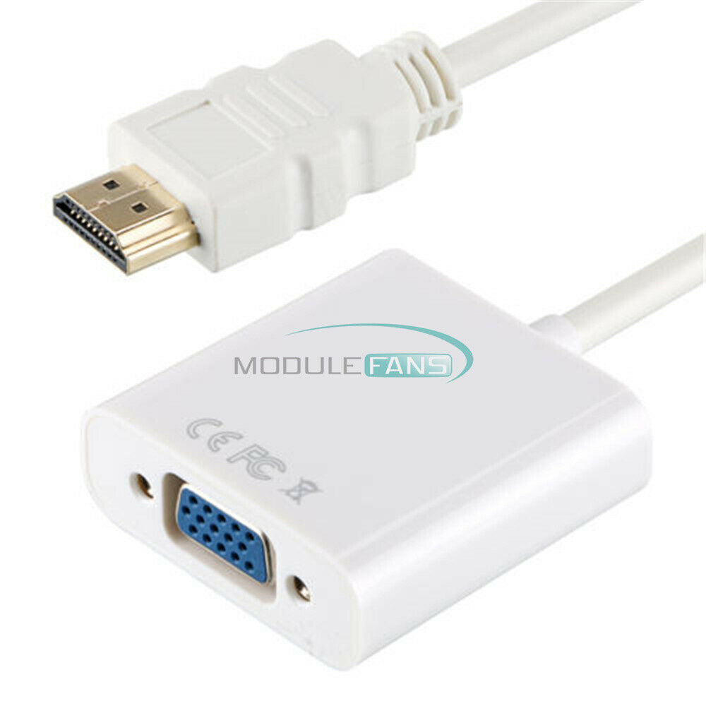 HDMI Male to VGA Without Audio HD Video Cable Converter Adapter 1080P for PC