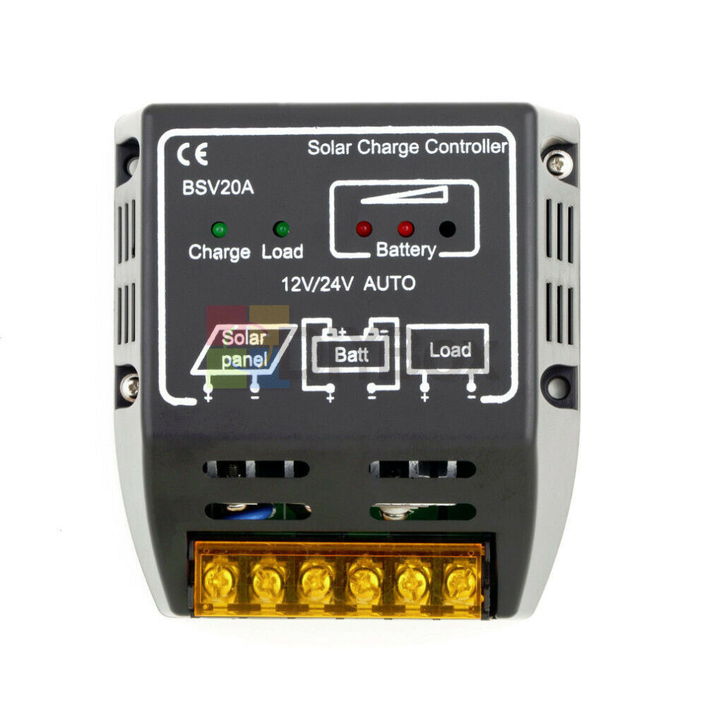 20A Solar Panel Charge Controller Battery Regulator 12V/24V Safe Protection