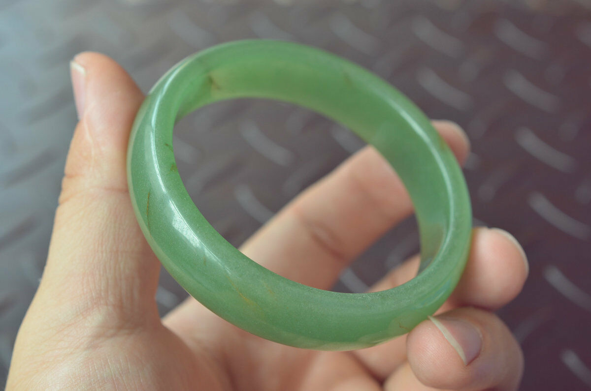 100% Unique Natural Green Aventurine Dongling Jade Bangle Bracelet 56-61mm