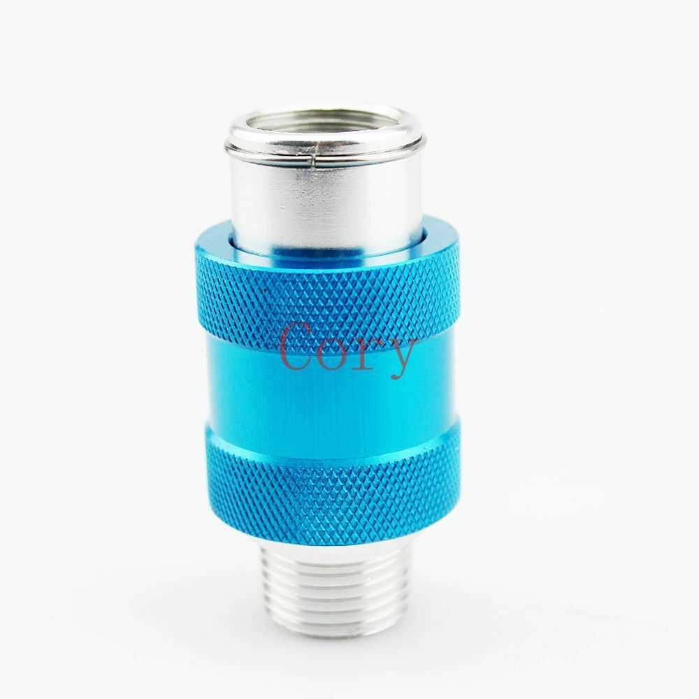 (1)Hand Slide Valve Male to Female 1/4"PT Thread Pneumatic Flow Control Aluminum