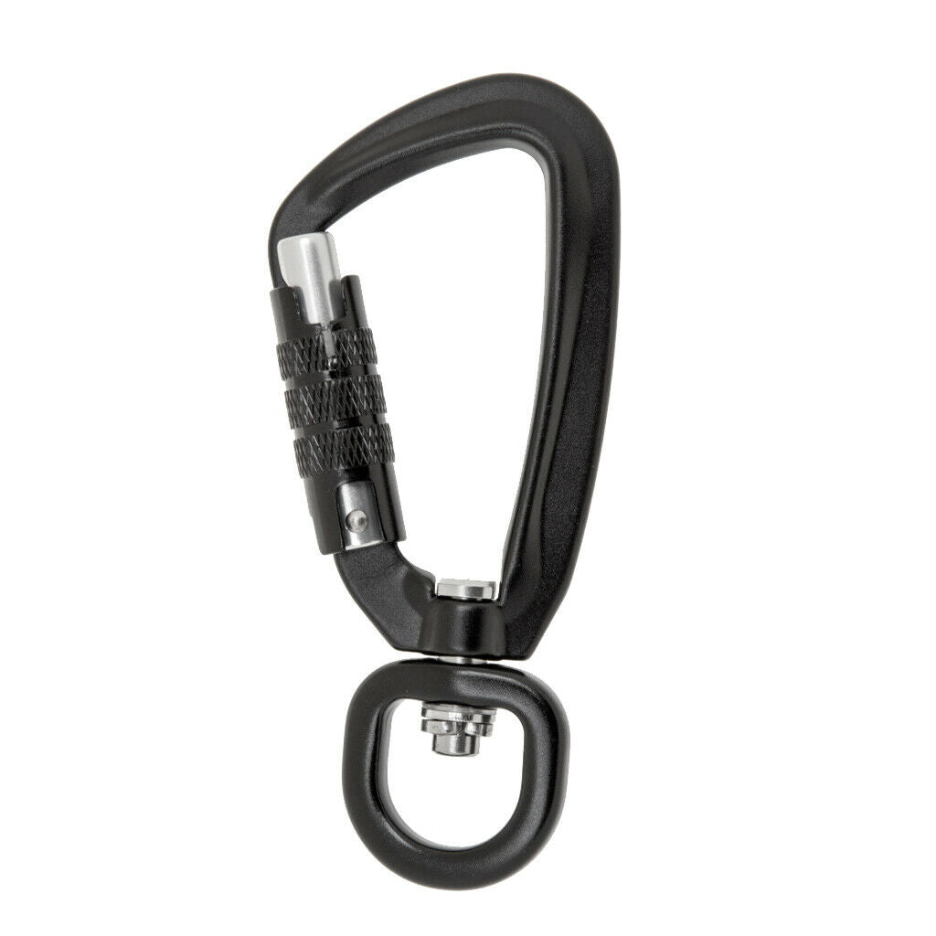 500KG Auto Locking Carabiner Rotating Ring Outdoor Keychain Hook tool