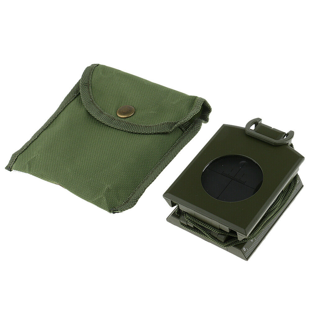 Pocket Army Geology Sighting Compass Inclinometer Hiking Satellite