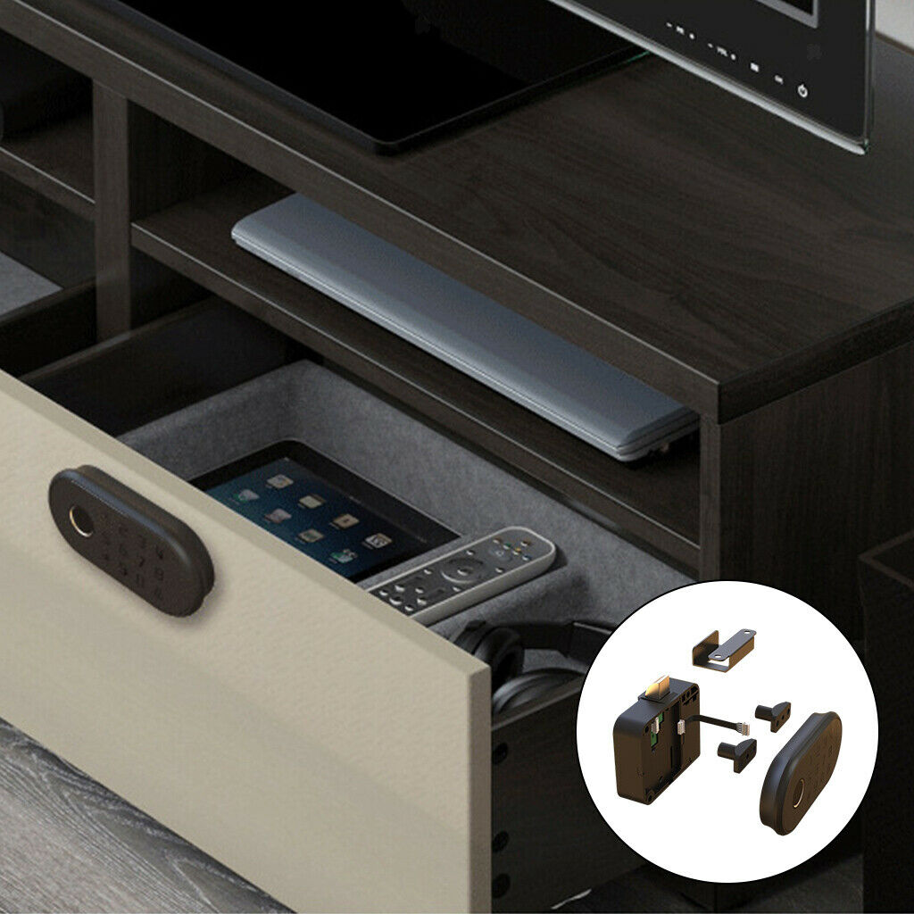 Fingerprint Password Lock Keyless Wooden Cabinet File Drawer Cupboard Locks