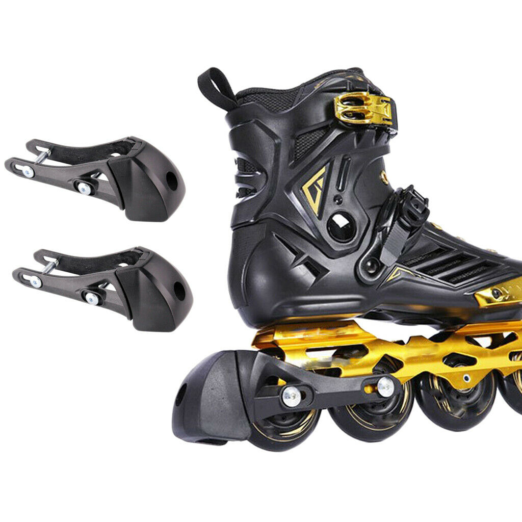 2 Pieces Plastic Inline Skates Roller Brakes Block Skating Safety Stopper