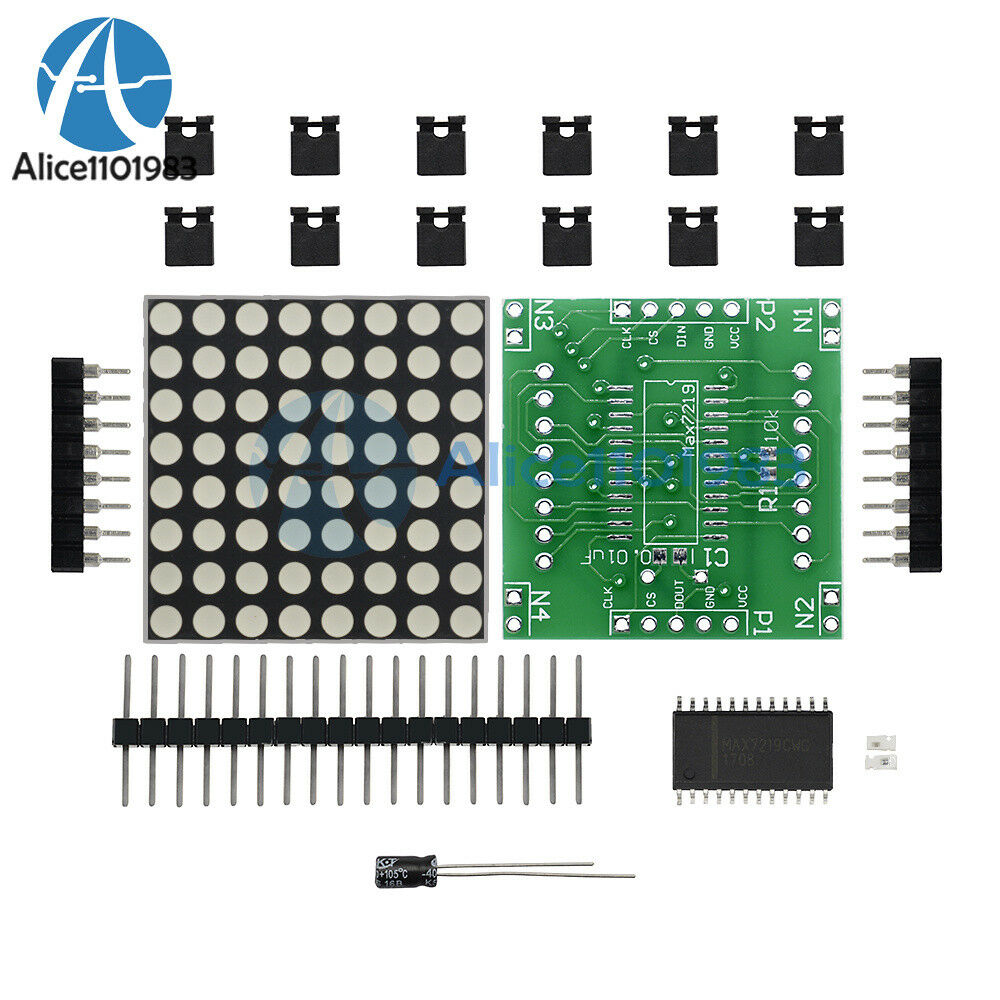 MAX7219 Dot Matrix Module Control Display Module Cascade SPI Arduino DIY Kit
